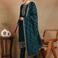 Women Floral Embroidered Regular Sequinned Kurta with Trousers & With Dupatta