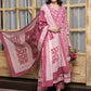 Ethnic Motifs Printed Pure Cotton Kurta with Trousers & With Dupatta