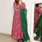 Floral Printed Kurta with Palazzo and Dupatta