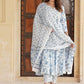 Floral Printed Gotta Patti Pure Cotton Anarkali Kurta with Trousers & Dupatta