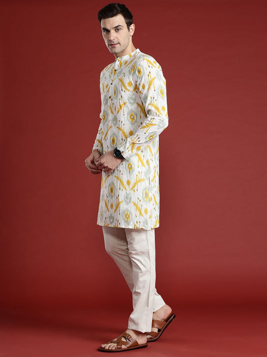 Ethnic Motifs Printed Cotton Kurta (Top only)