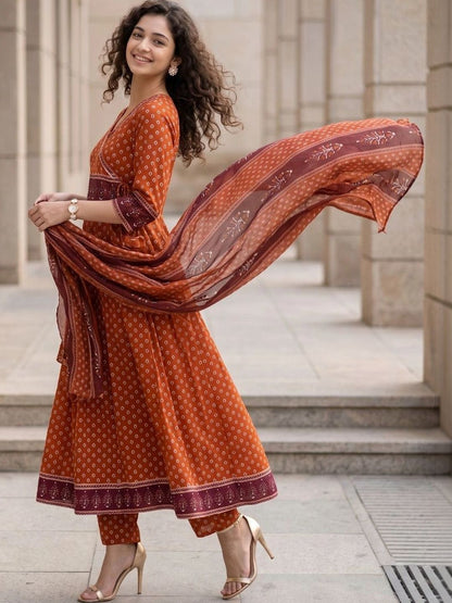 Women Regular Size Kurta Set Cotton