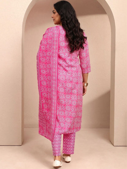Women Ethnic Motifs Printed Regular Thread Work Kurta with Trousers & With Dupatta