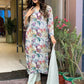 Floral Printed Kurta & Trousers With Dupatta