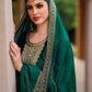 Ethnic Motifs Embroidered Regular Sequinned Kurta with Trousers & Dupatta