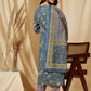 Notch Neck Floral Printed Pure Cotton Kurta with Palazzo & Dupatta