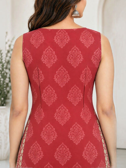 Women Ethnic Motifs Printed Regular Pure Cotton Kurta with Palazzos