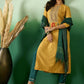 Yellow Ethnic Motifs Woven Design Straight Kurta With Trouser & Dupatta