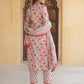 Women Floral Printed Regular Thread Work Pure Cotton Kurta with Trousers & With Dupatta