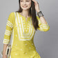 Women Embroidered Cotton Blend Straight Kurta