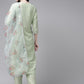 Women Sea Green Ethnic Motifs Yoke Design Regular Thread Work Kurta with Trousers & With Dupatta