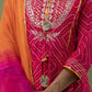 Women Pink Viscose Rayon Kurta Palazzo Dupatta Set