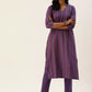 Women Purple Pure Cotton Kurta Pant Set