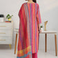 Women Striped Regular Thread Work Kurta with Trousers & With Dupatta