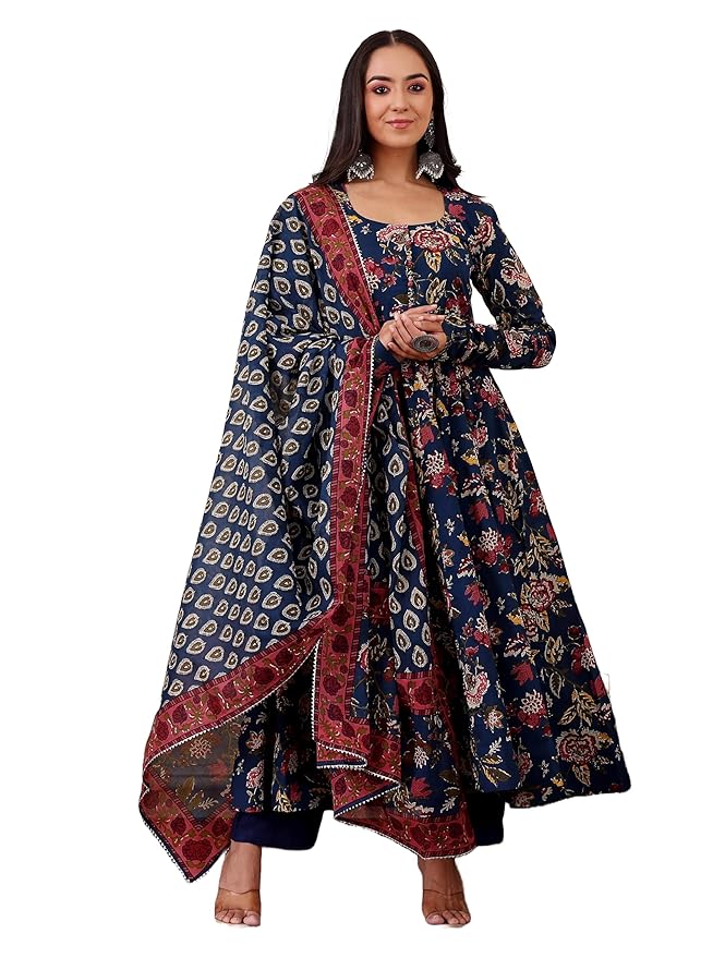 Women's Viscose Kurta and Pant with Dupatta Set