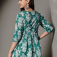 Women Floral Printed Pure Cotton Peplum Top