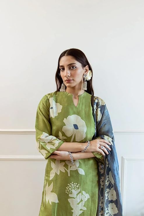 Women's Cotton Kurta Pant Dupatta Set