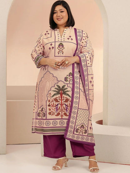 Women Ethnic Motifs Printed Regular Kurta with Trousers & With Dupatta