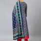 Blue & Mint Floral Printed Straight Kurta With Trousers & Printed Dupatta