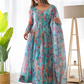 Floral Printed Gotta Patti Anarkali Kurta With Trousers & Dupatta