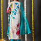 Floral Printed Thread Work Detailed Straight Kurta & Trouser With Dupatta