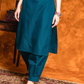 Floral Embroidered Regular Pure Cotton Kurta With Patiala & Dupatta