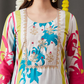 Floral Printed Thread Work Detailed Straight Kurta & Trouser With Dupatta