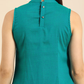 Women Teal Blue Ethnic Motifs Embroidered Regular Gotta Patti Kurta with Palazzos