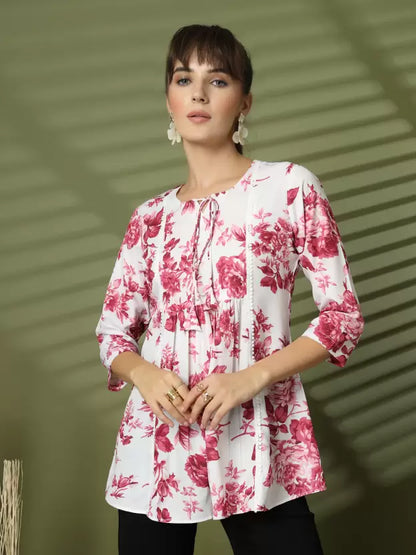 Casual Regular Sleeves Printed Women Top