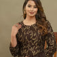 Women Brown Viscose Rayon Kurta Sharara Set