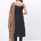 Ethnic Motifs Ikat Printed Kurta With Trousers & Dupatta