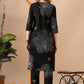 Women Floral Printed Regular Beads and Stones Pure Cotton Kurta with Trousers - Amy's Cart
