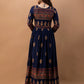 Blue Ethnic Motifs Maxi Maxi Dress