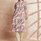 Purple Ethnic Motifs Printed Mandarin Collar Pure Cotton Kurta With Trousers