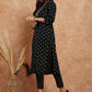 Ethnic Motifs Printed Pure Cotton Straight Kurta With Trouser