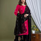 Women Pink Viscose Rayon Kurta and Sharara Set