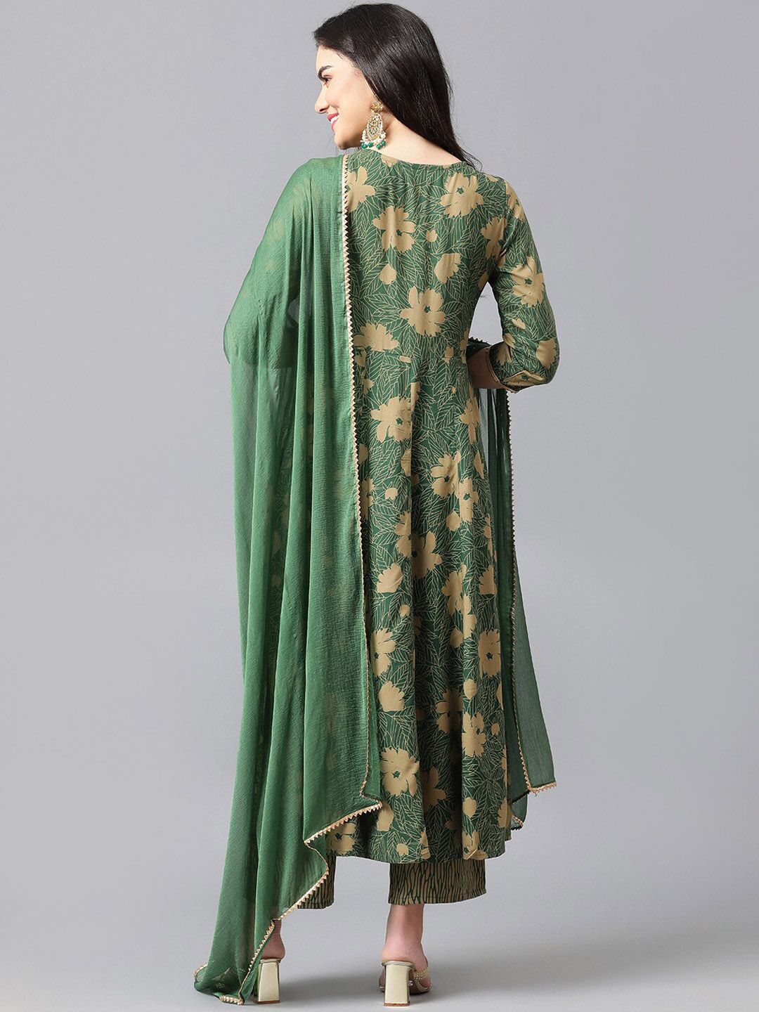 Women Ethnic Motifs Embroidered Regular Gotta Patti Kurta with Palazzos & With Dupatta