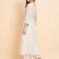 Women's Georgette Lurex Layered Ethnic Wear Kurta (Kurta dress only)