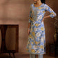 Floral Printed Gotta Patti Pure Cotton Straight Kurta With Trousers