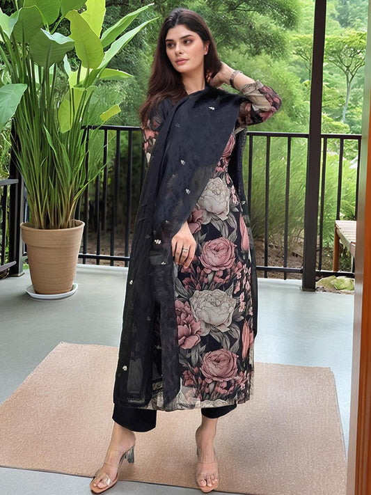 Women Printed Viscose Rayon Kurta Sets