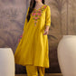 Women Floral Embroidered Regular Pure Cotton Straight Kurta with Palazzos - Amy's Cart