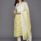 Women Viscose Rayon Kurta Pant Dupatta Set