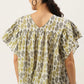 Casual Regular Sleeves Printed Women White-Yellow-Grey Top