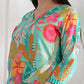 Women Floral Printed Regular Rayon Kurti With Palazzos