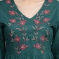 Casual Regular Sleeves V-Neck Embroidered Women Top