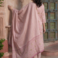 Mauve coloured Floral Printed Pure Cotton Kurta with Churidar & With Dupatta