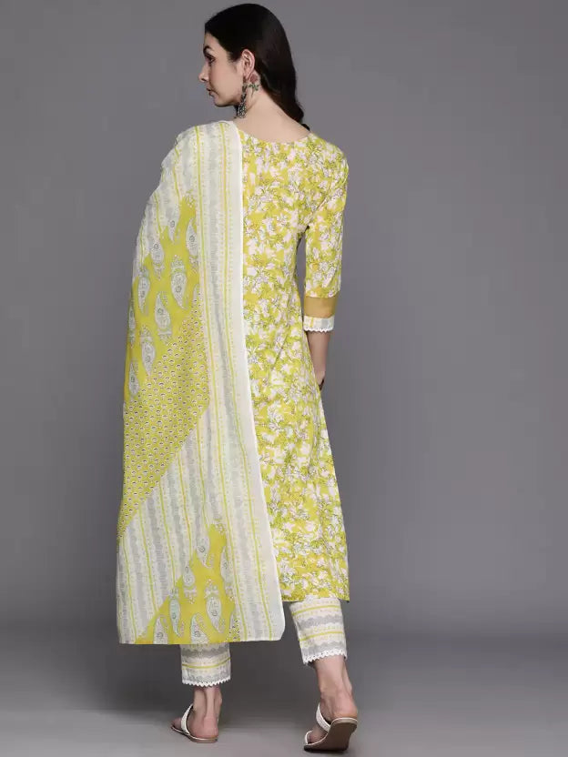 Women Viscose Rayon Kurta Pant Dupatta Set