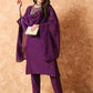 Women Purple Viscose Rayon Kurta Pant Dupatta Set