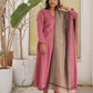 Women's Silk Viscose Straight Solid Kurta with Pant & Dupatta