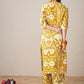 Abstract Printed Mandarin Collar Straight Kurta with Palazzos